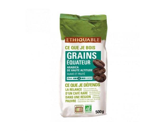 ETHIQUABLE Caf quateur Grains Bio & Equitable - 500 g (1)