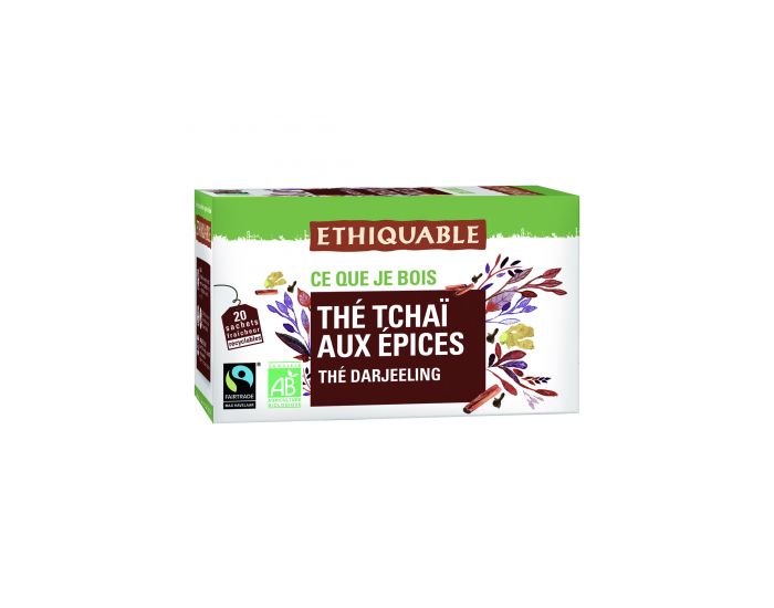 ETHIQUABLE Th Tcha aux Epices Bio & Equitable - 20 Sachets (2)