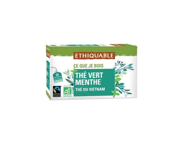 ETHIQUABLE Th Vert Menthe Bio & Equitable - 20 Sachets (2)