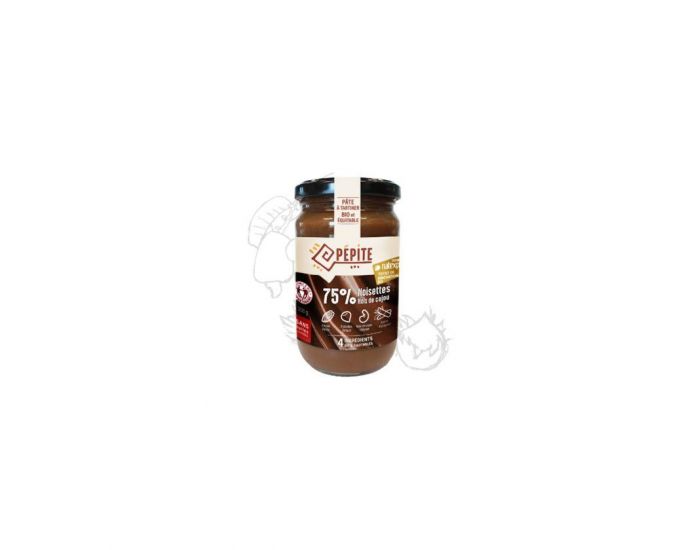 PEPITE P�te � Tartiner - 75% de Noisettes et de Noix de Cajou Bio & Equitable - 300g (1)