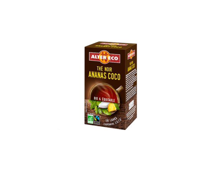 ALTER ECO Th� noir ananas coco Bio et Equitable - 20 sachets (2)
