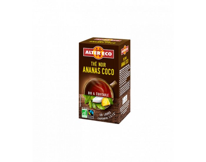 ALTER ECO Th� noir ananas coco Bio et Equitable - 20 sachets (1)