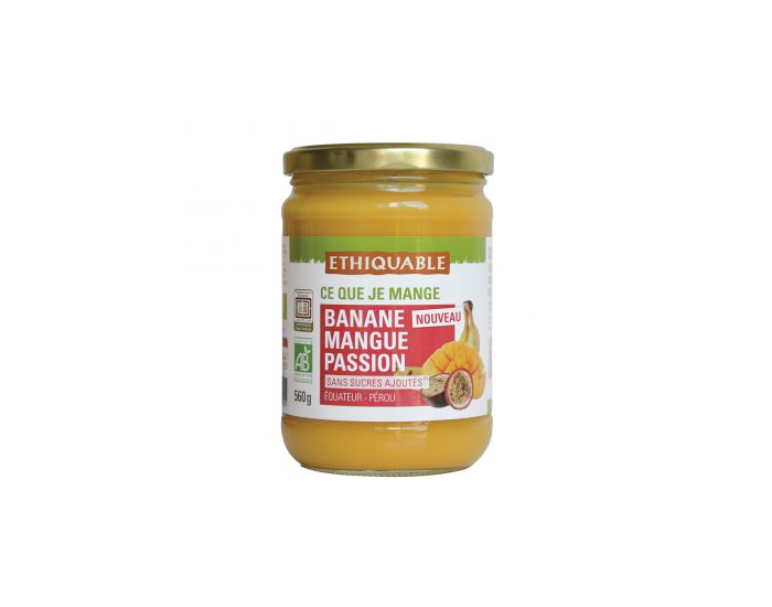 ETHIQUABLE Pur�e Banane, Mangue & Passion Bio et Equitable - 560 g (2)