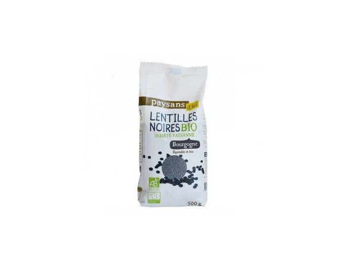 PAYSANS D'ICI Lentilles Noires Beluga ou Vari�t� Paysanne Bio & Equitable - 500g (4)