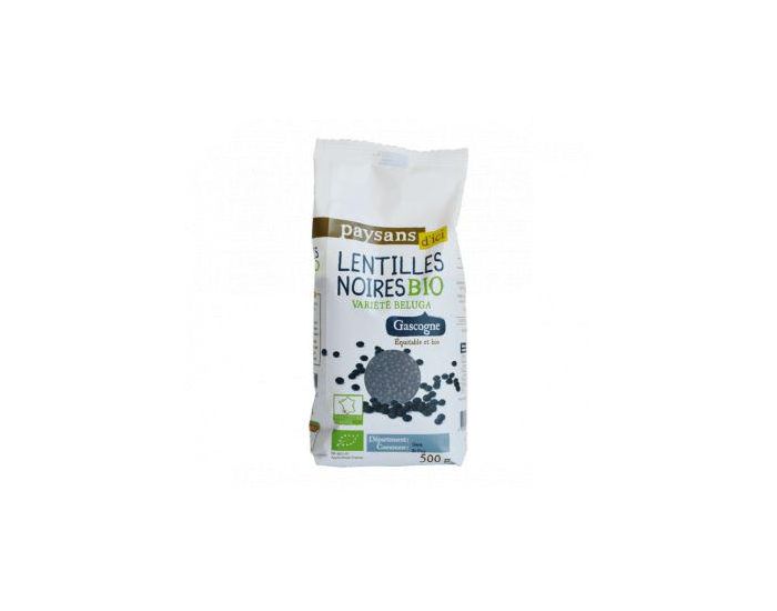 PAYSANS D'ICI Lentilles Noires Beluga ou Vari�t� Paysanne Bio & Equitable - 500g (5)