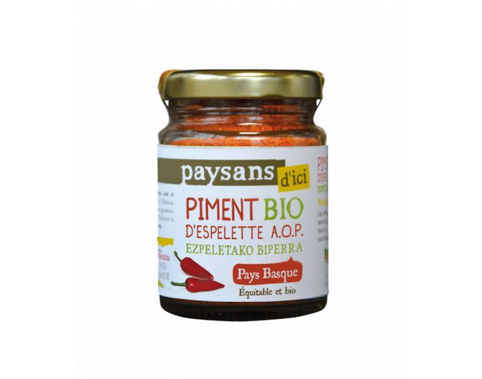 PAYSANS D'ICI Piment d'Espelette AOP du Pays Basque Bio & Aquitable - 50g (1)