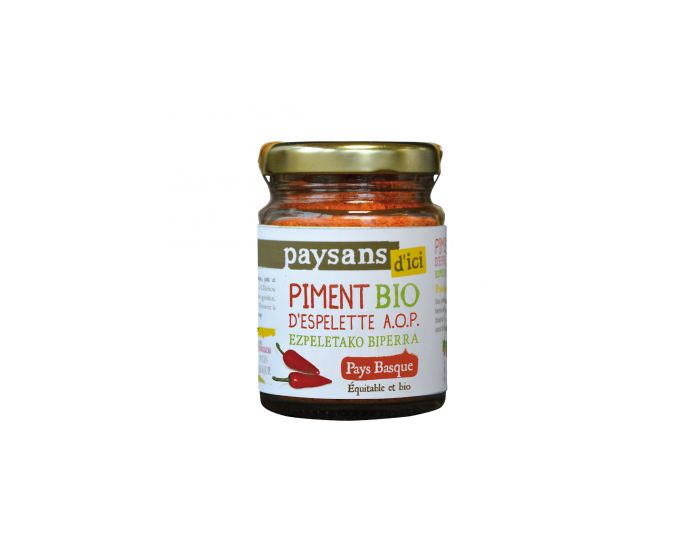 PAYSANS D'ICI Piment d'Espelette AOP du Pays Basque Bio & Aquitable - 50g (2)