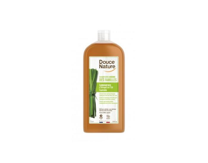 DOUCE NATURE Shampooing Douche des Familles - Lemongrass Bio et Equitable - 1 L (5)
