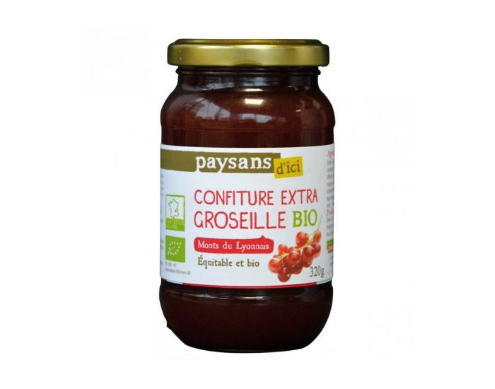 PAYSANS D'ICI Confiture Extra Groseille Bio & Equitable - 320 g (2)