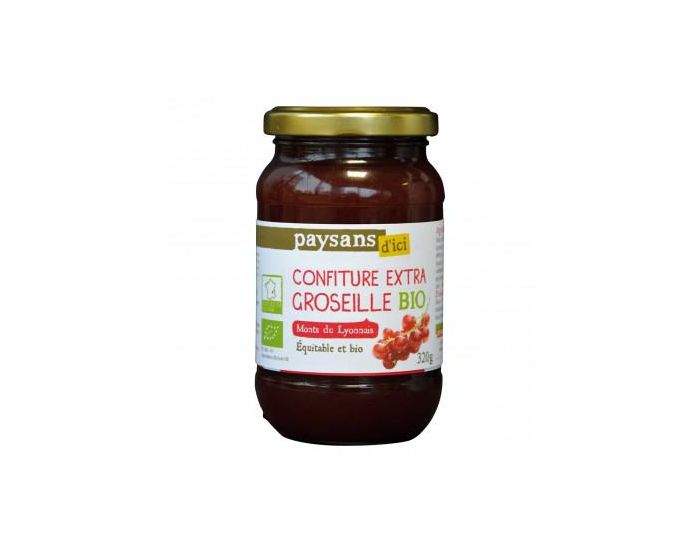 PAYSANS D'ICI Confiture Extra Groseille Bio & Equitable - 320 g (3)