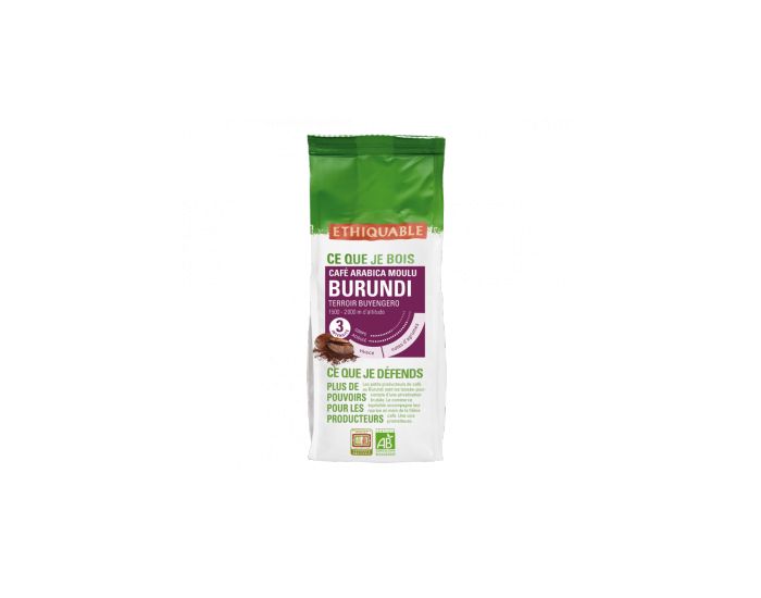 ETHIQUABLE Caf Arabica Moulu Burundi Bio & Equitable - 250 g (2)