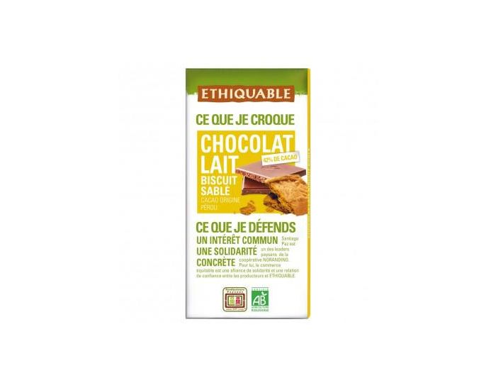 ETHIQUABLE Chocolat au Lait Biscuit Sabl� Bio & Equitable - 100 g (5)