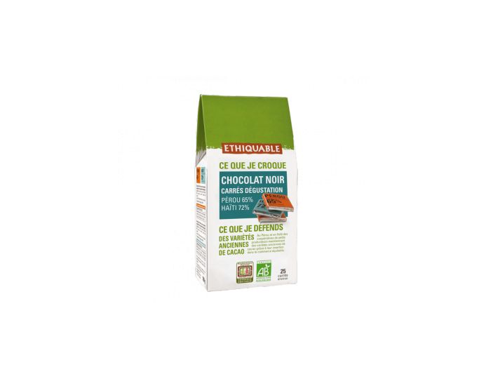 ETHIQUABLE Chocolat Noir Carrs de dgustation bio & quitable - 100 g (2)