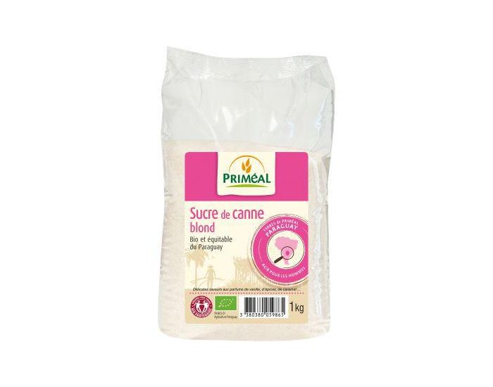 PRIM�AL Sucre de canne blond bio & �quitable - 1 kg (1)