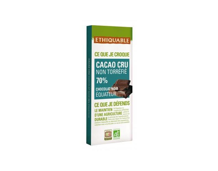ETHIQUABLE Chocolat Noir Non Torrfi 70% Bio & Equitable - 80 g (2)