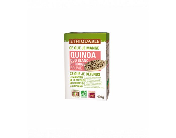ETHIQUABLE Duo de Quinoa Blanc & Rouge Bio & Equitable - 400 g (1)