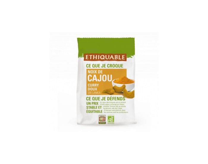 ETHIQUABLE Noix de Cajou Curry Doux Bio & Equitable - 100g (3)