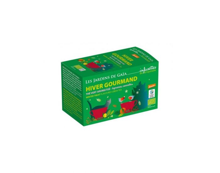 LES JARDINS DE GAIA Hiver Gourmand - Th Vert Agrumes Cannelle - 30 g (1)