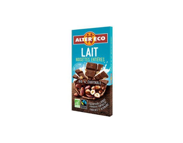 ALTER ECO Chocolat Lait Noisettes Entires bio et quitable - 100 g (3)