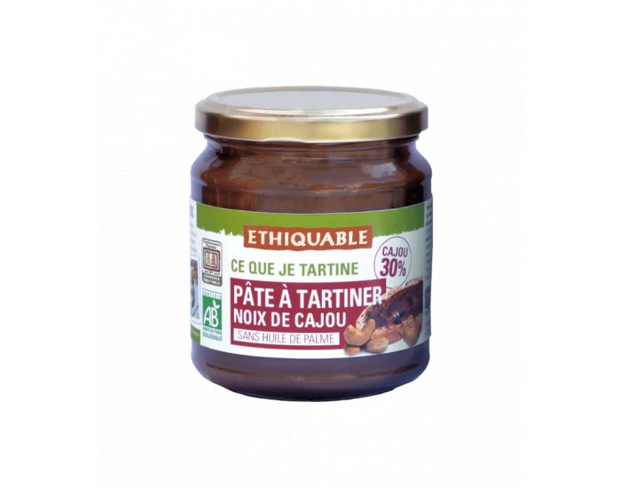 ETHIQUABLE P�te � Tartiner Noix de Cajou Bio & Equitable - 300g (6)
