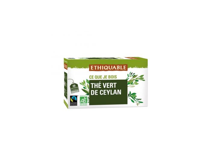 ETHIQUABLE Th Vert de Ceylan Bio & Equitable - 20 Sachets (2)