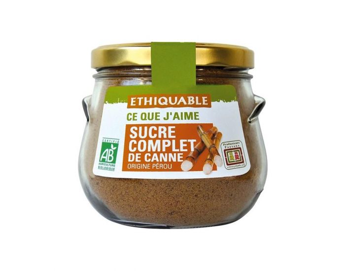 ETHIQUABLE Sucre complet de canne en poudre DANS SUCRIER bio & �quitable - 500 g (1)