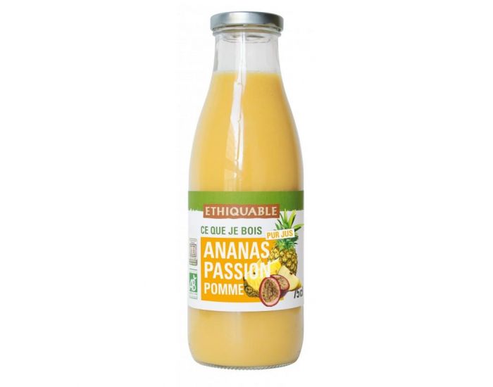 ETHIQUABLE Pur Jus Ananas Passion Pomme Bio & Equitable - 75 cL (1)