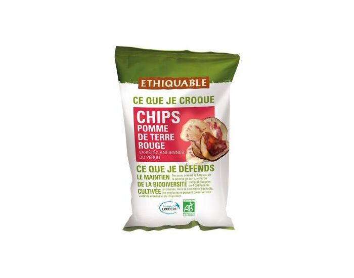 ETHIQUABLE Chips Pomme de Terre Rouge Bio & Equitable - 100 g (5)