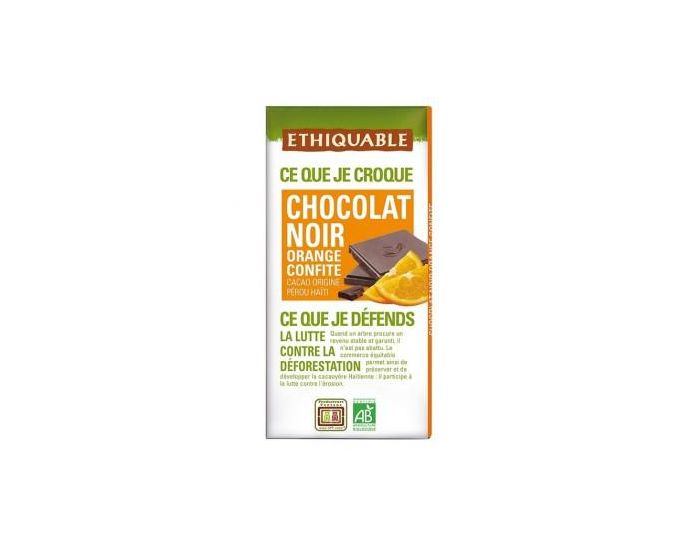 ETHIQUABLE Chocolat Noir Orange Confite Bio & Equitable - 100g (2)