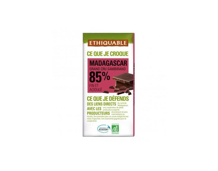 ETHIQUABLE Chocolat Noir Grand Cru 85% Bio & Equitable - 100g (2)