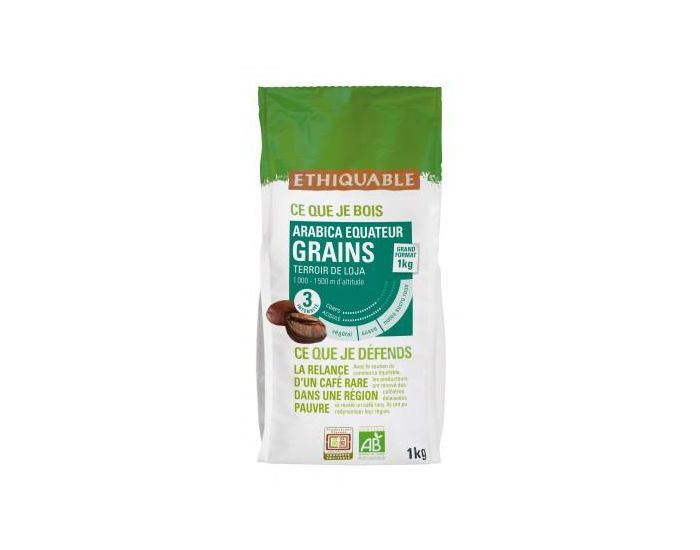 ETHIQUABLE Caf quateur Grains Bio & Equitable (Terroir de Loja) - 1 kg (4)