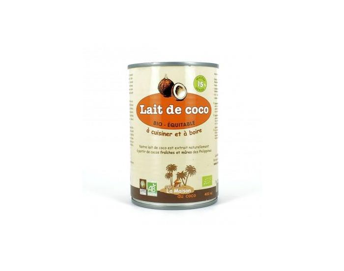 LA MAISON DU COCO Lait De Coco Bio 15% - 400 ml (4)