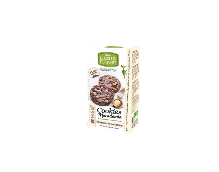 MOULIN DU PIVERT Cookies Noix Macadamia et P�pites de Chocolat Blanc - 175 g (2)