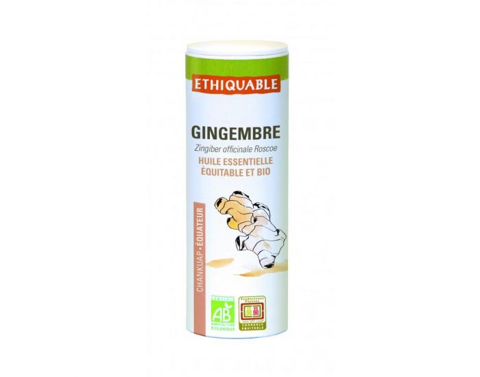 ETHIQUABLE Gingembre - Huile Essentielle Bio & Equitable - 10 ml (1)