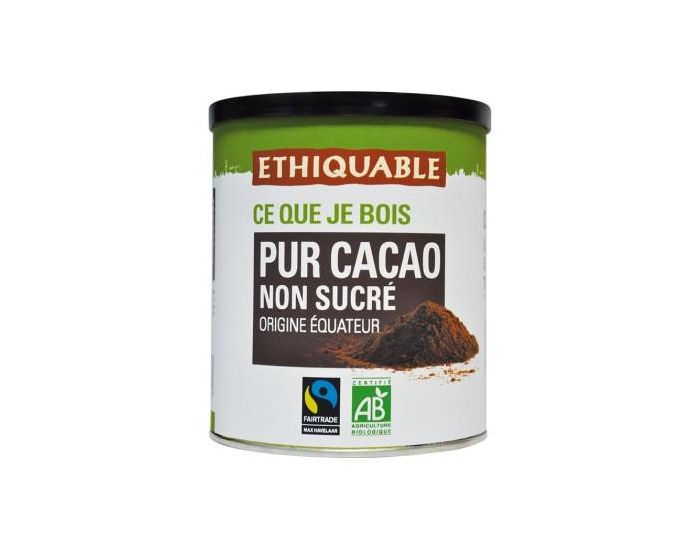 ETHIQUABLE Pur Cacao en poudre non sucré bio & équitable - 200 g