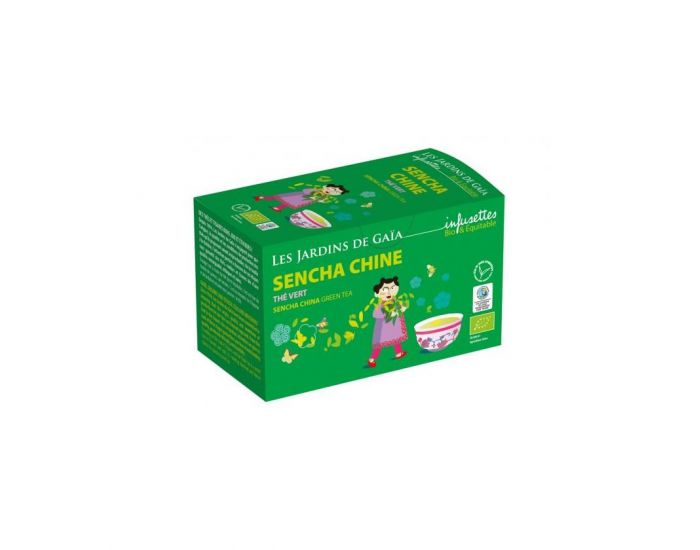 LES JARDINS DE GAIA Sencha Chine - Th� Vert nature bio - 20 infusettes (1)