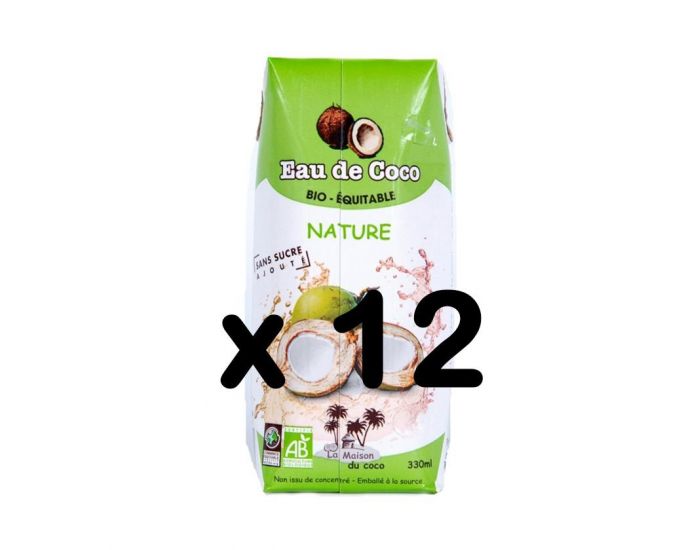 LA MAISON DU COCO Eau De Coco Nature Bio - Lot De 12 (2)