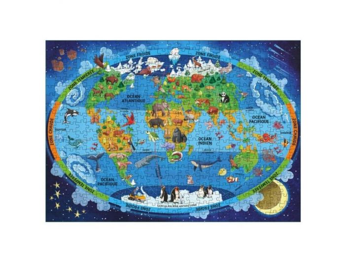 SASSI JUNIOR M�ga Atlas de la Terre - D�s 6 ans - 500 pi�ces (2)
