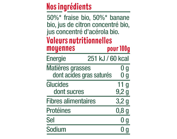 GOOD GOUT Gourde Fraise et Banane - Pure Bb 120g - Ds 4 Mois (2)
