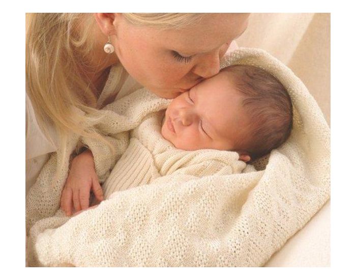 DISANA Couverture en Laine M�rinos Bio- 80 x 100 cm (2)