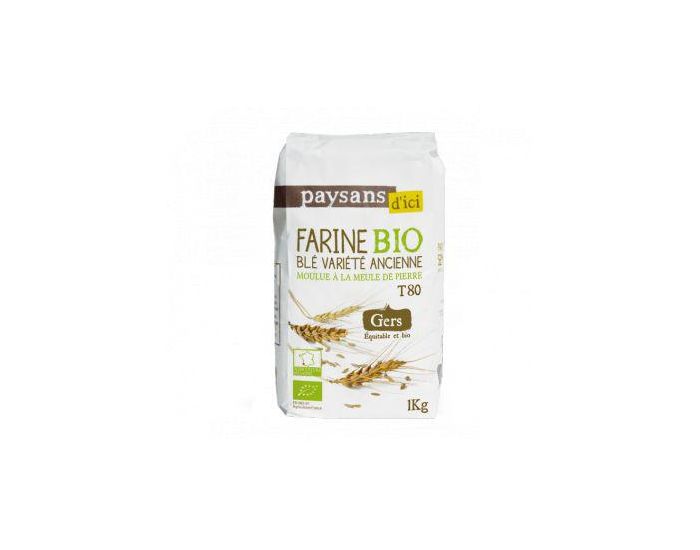 PAYSANS D'ICI Farine de Bl� Vari�t� Ancienne T80 Bio & Equitable - 1kg (9)