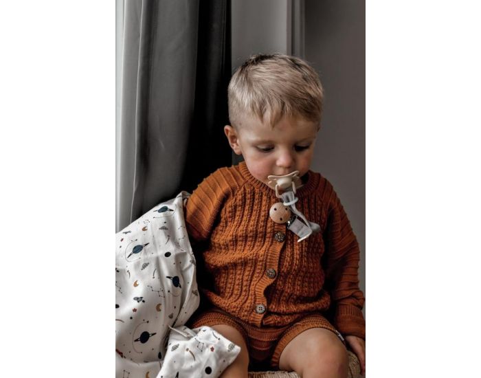 FILIBABBA Attache T�tine en Bois et Coton Bio - Dark Grey  (1)