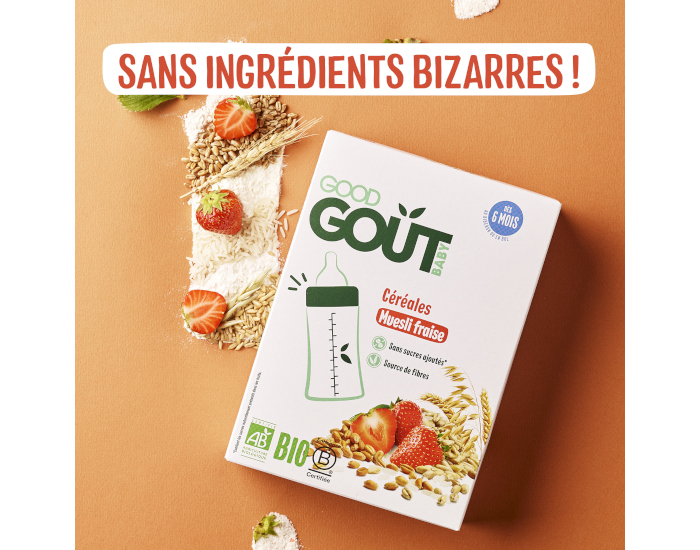 GOOD GOUT Muesli Fraise Bb - 200 g - Ds 6 mois (1)