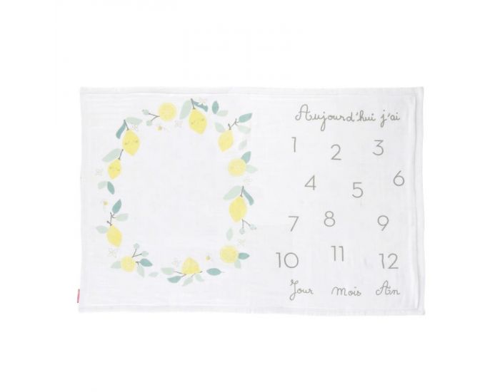  Couverture B�b� Photobooth - Limonade - coton bio - 80x120 cm (1)
