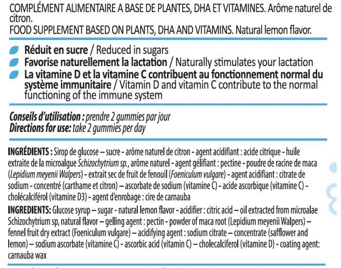 LA FABRIQUE DES MAMANS Gummie ALLAITEMENT - Complément Alimentaire  21 jours (1 pilulier) (2)