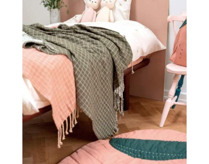 FABELAB Couverture Matelass�e P�che en Coton Bio - D�s la naissance  (2)