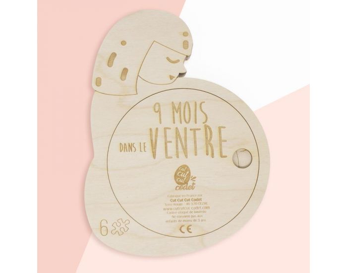 CUT CUT CUT CODET Puzzle 3D en bois - 9 mois dans le ventre - D�s 6 ans  (1)