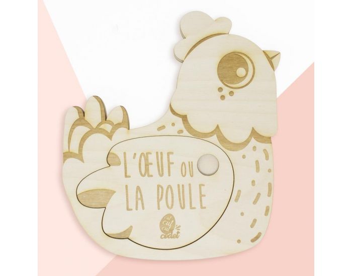 CUT CUT CUT CODET Puzzle 3D en bois - La poule - D�s 3 ans (1)