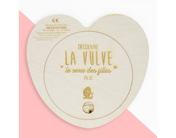 CUT CUT CUT CODET Puzzle 3D en bois - La vulve - D�s 6 ans (2)