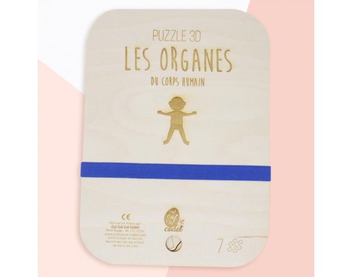 CUT CUT CUT CODET Puzzle 3D en bois - Les organes - D�s 8 ans  (2)